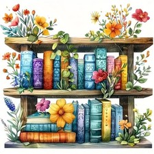 Book Diamond Art Kits for Adults, Book Flower Diamond Painting Kit for Beginners