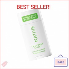 Native Whole Body Deodorant, Cucumber Mint Scent, 72 Hour Odor Protection for