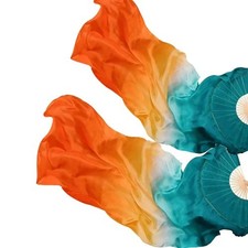 Gradient Silk Veil Belly Dance Competition Props Show Hand Dye Flowy E 180cm