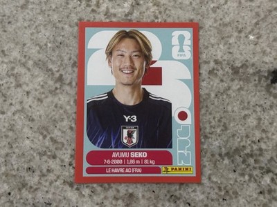Panini World Cup 2026 JPN 4 Ayumu Seko Red Border Sticker Japan 