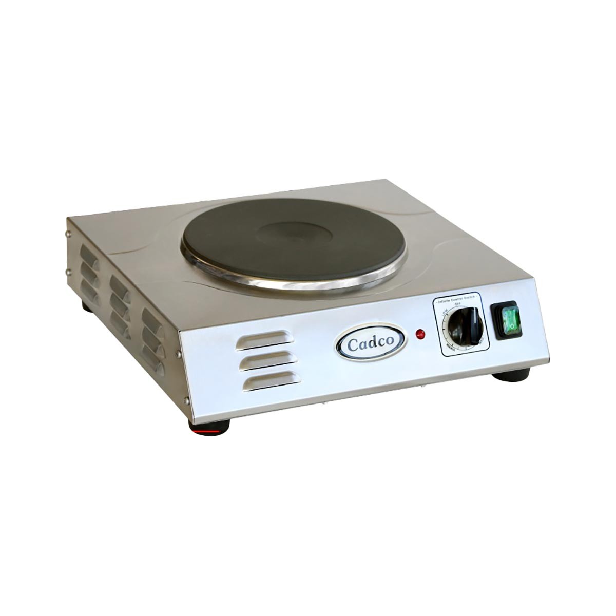 Cadco LKR-220 15" Electric Countertop Hotplate w/ 9" Solid Cast Iron Burner,2...