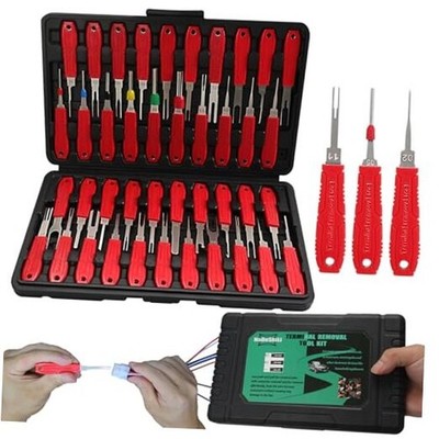 Terminal Removal Tool Kit - 41pcs Electrical Pin Removal Tools Automotive Red
