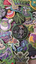 Lot 10 stickers aléatoires emo punk cartoon street art crâne