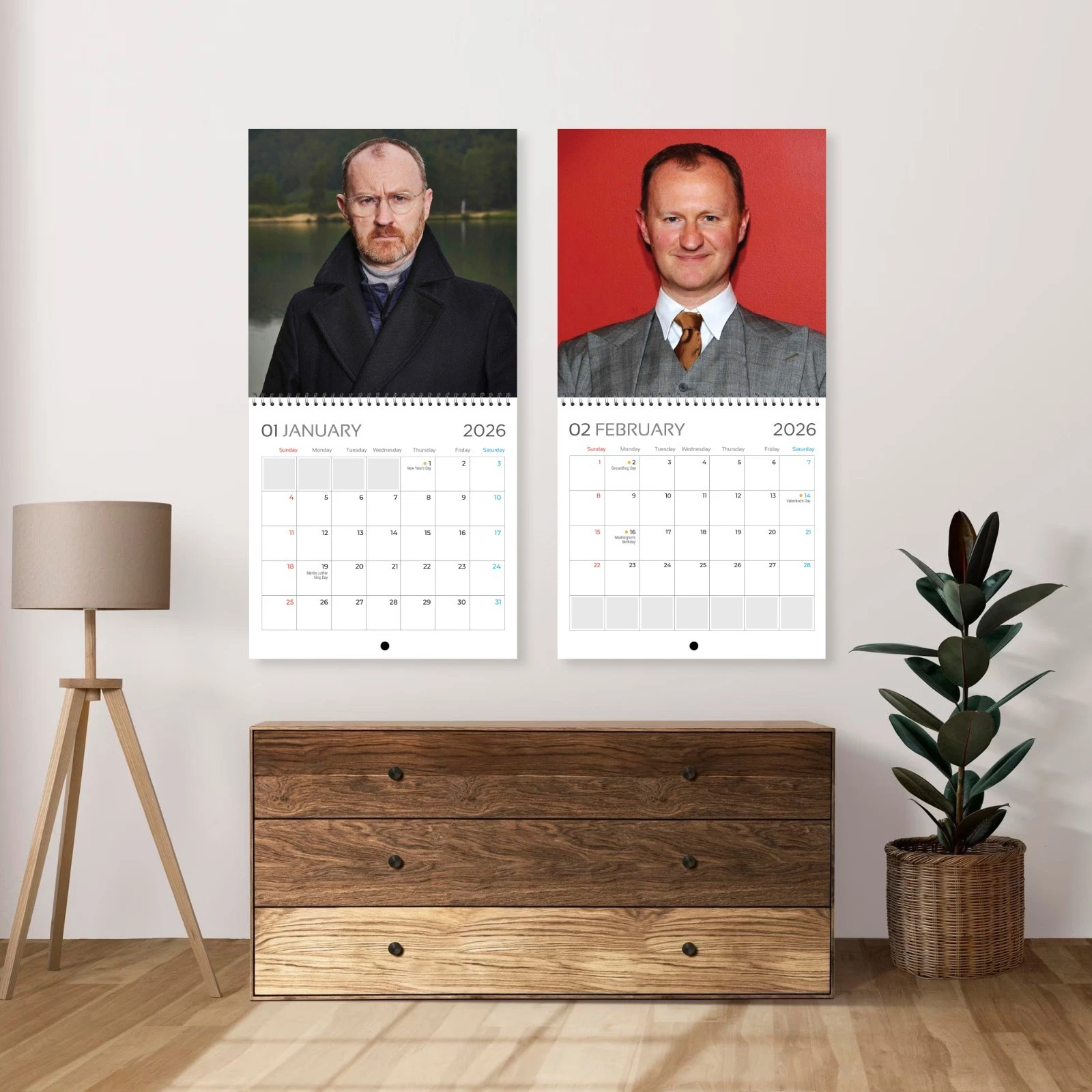 Mark Gatiss 2026 Wall Calendar, 12-Month Celebrity Photo Calendar