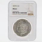 1879 S Morgan Silver Dollar MS61 NGC San Francisco