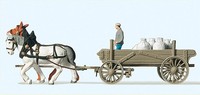 Preiser Ho 1:87 30470 Pferde-Bauernwagen Neu Ovp