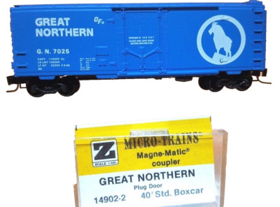 Z MTL 14902-2 40ft Std Box Car Plug Door Great Northern GN