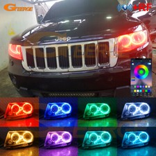 For Jeep Grand Cherokee Iv Wk2 Multi Color Rgb Led Angel Eyes Kit Bluetooth App