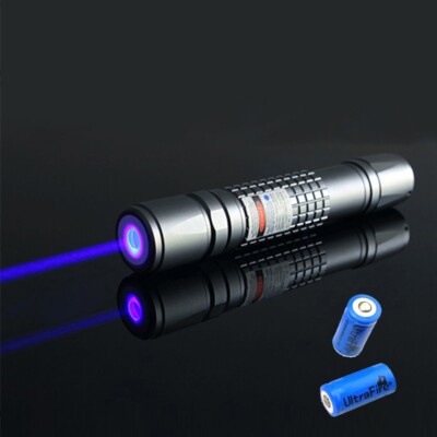 BX2 450nm Focusable Blue Flashlight Pen Visible Beam & Battery US