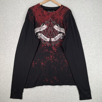 Archair by Afflication Shirt 3XL Black Waffle Knit Long Sleeve Bike Pullover