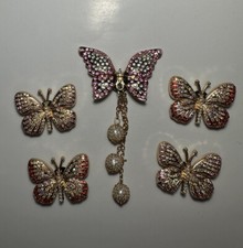 Butterfly Metal Bling Croc Charms New 5pc Set New  Read description