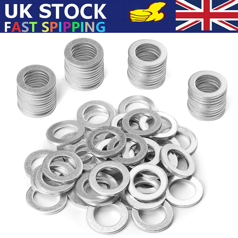 100 PCS 14MM Oil Drain Plug Crush Washers For Honda & Acura - Aluminum Gasket 94109-14000 4 thumbnail image