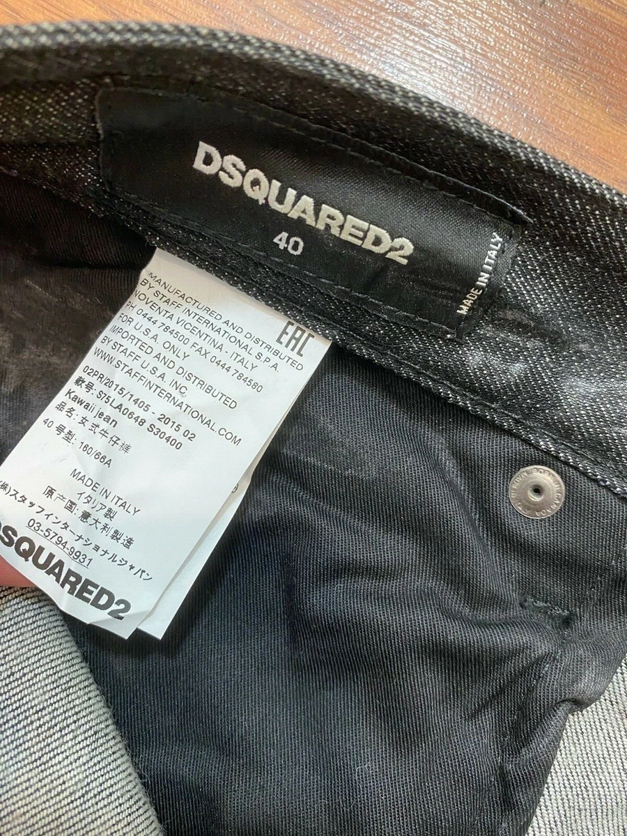 DSquared2 Drop Crotch Jeans in Washed Black Size IT 40 | eBay