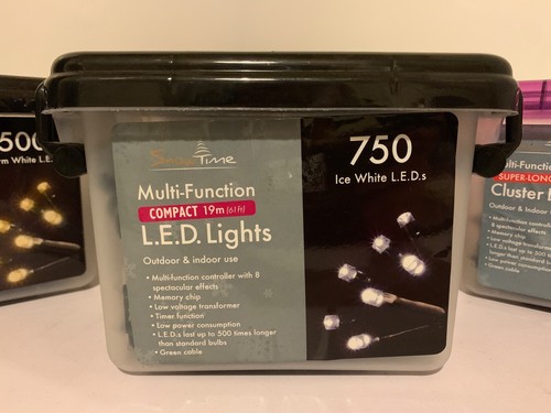 750 LED Compact Christmas Lights with Timer 8 Settings. Ice White Multicolour - Picture 5 of 22