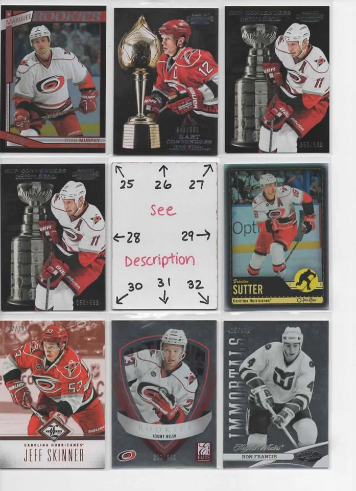 Carolina Hurricanes ** SERIAL #'d Rookies Autos Jerseys STALL SKINNER FRANCIS - Image 2 of 4