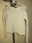 Armani Exchange Silver Shoulder Sequin Wool Blend Sweater XS — photo 1