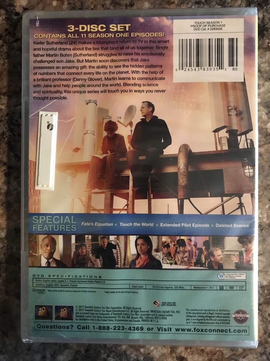 Touch: Season 1 New Sealed Kiefer Sutherland FOX | eBay