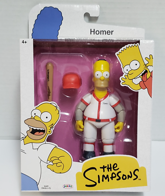 #ad HOMER SIMPSON Baseball Uniform The Simpsons Wave 3 Jakks Pacific 5quot; Figure $22.95