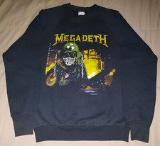VTG 1988 MEGADETH SO FAR GOOD WHAT SWEATSHIRT MEDIUM CREW 80s ANTHRAX SLAYER USA