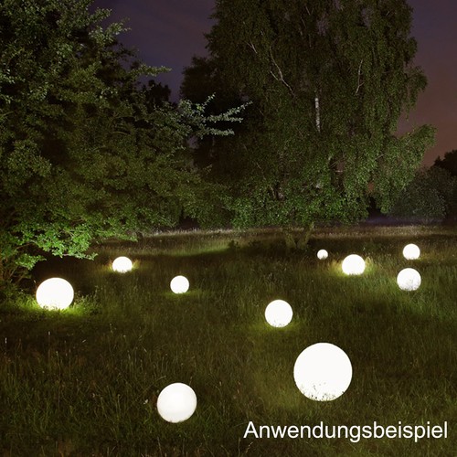 Kugelleuchten Kugellampen Garten Außenleuchte 3er-Set Ø 20/30/40cm Erdspieß - Bild 8 von 10