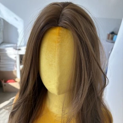 MISSWEN Long Straight Medium brown Synthetic Hair Heat Resistant Dress Up Wigs