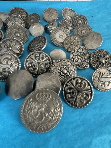 Vintage Pewter Buttons~ 30+ Norwegian Factory Errors. - Picture 4 of 12