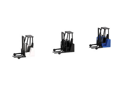 Forklift in White - Blue and Black - 1:87 - Herpa (053860-002)