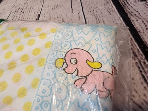 Vintage Chix Dundee Fitted Crib Sheet New in Package Bunny Pups Cows 28x52in - Picture 7 of 7