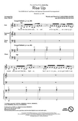Rise Up Pop Choral Series SATB divisi Andra Day
