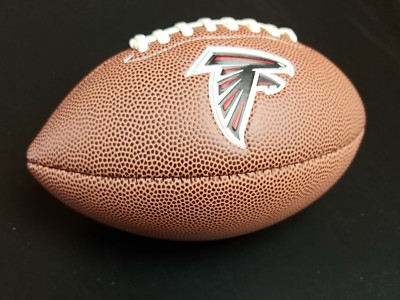 Atlanta Falcons mini 8''  football brown leather full color logo man cave decor