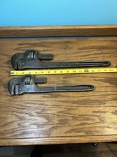 Vintage WALCO Walworth Co. 14 & 18 Adjustable Pipe Wrench’s Made in USA