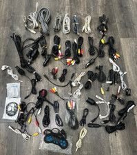 Lot of 53 Wires Cords Cables Earphones Chargers Adapters Various Apple Other USB