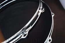 DW Die Cast Snare Drum Hoops Chrome 14" 10 Ear/Hole/Lug - NEW !