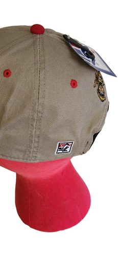 USMC United States Marine Corps Embroidered Beige Cap Hat Adjustable NEW w Tags - Picture 3 of 13