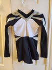 Balera Black/White/Silver GymnasticsCheer Leotard Size MC Child Medium — photo 2