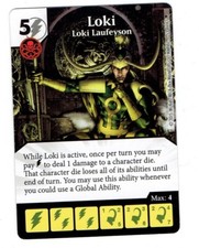 Marvel Age of Ultron Dice Masters - Single Card + Die -- Loki Common