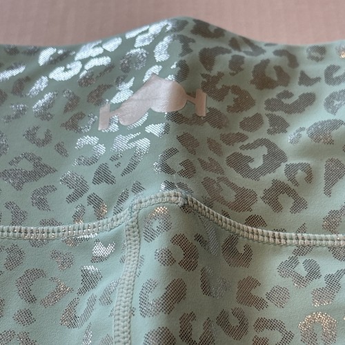 Wodbottom Shorts NWT Shiney Hiney Cheetah Women’s Medium Workout Mint Green - Picture 4 of 9