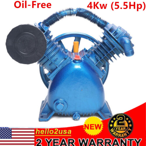 175psi 5HP V Style 2-Cylinder Air Compressor Pump Motor Double Head Double Stage - Afbeelding 1 van 13