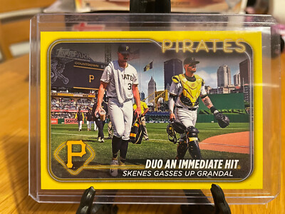 2024 Topps Update Yellow Parallel Combo Paul Skenes Grandal Pirates US160