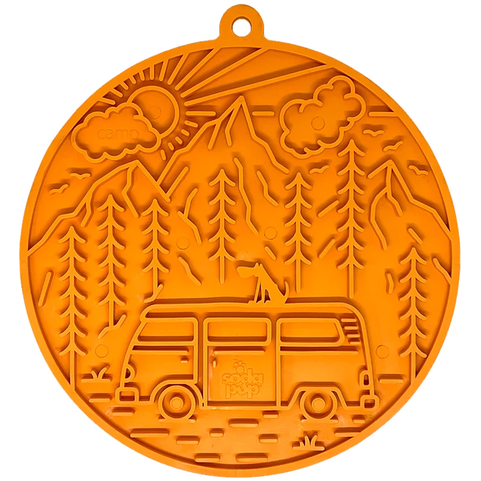 Sodapup - Camp eMat Bereichernde Leckmatte Mit Saugnäpfen - Hund/Katze Leckimat