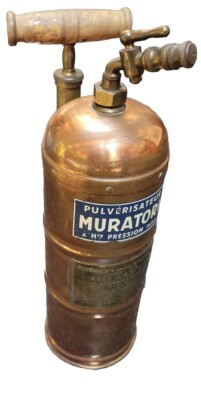 Antique French Muratori vineyard wine sprayer made in Paris Copper