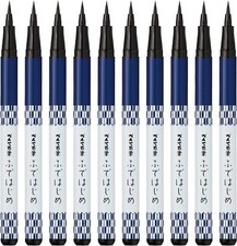 10 Sets Pentel Brush Fude Pen Hajime Yabane Pattern XGFD40CA1-A from Japan