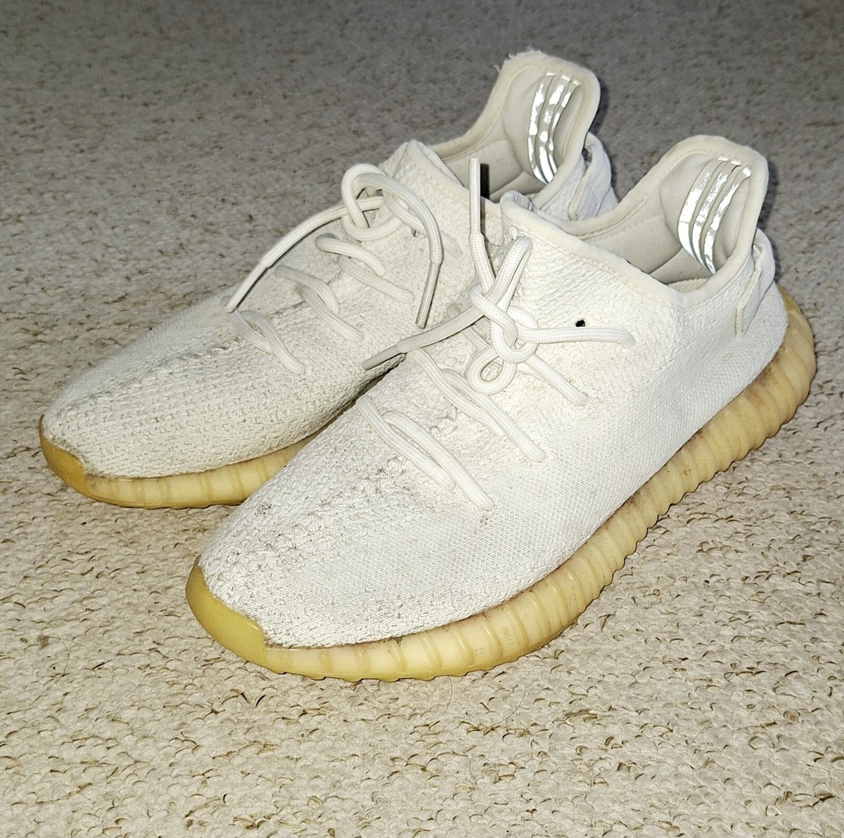 Used Yeezy Off White White Adidas YEEZY 350 Boost V2 Cream Triple