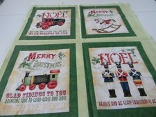 Christmas panels, 4 cute squares, 2 panels, toys, christmas sayings, F-15