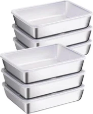 6PCS Stainless Steel Meal Prep Containers, Stainless Steel Containers with Lids