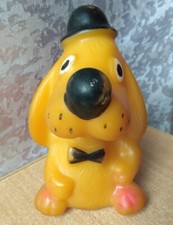 RARE USSR VINTAGE Soviet doll rubber soft toy dog figurine