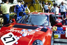 Foto antigua Maurizio Micangeli Roberto Marazzi Ferrari 512 BB LM Le Mans 1984