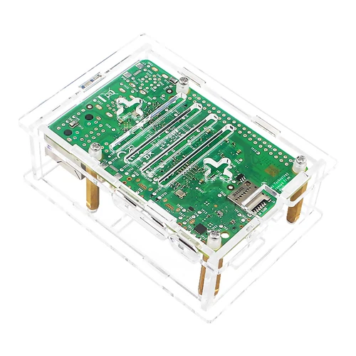 Acrylic Case For Raspberry Pi 5  Transparent Box  With Cooling Fan Heatsink