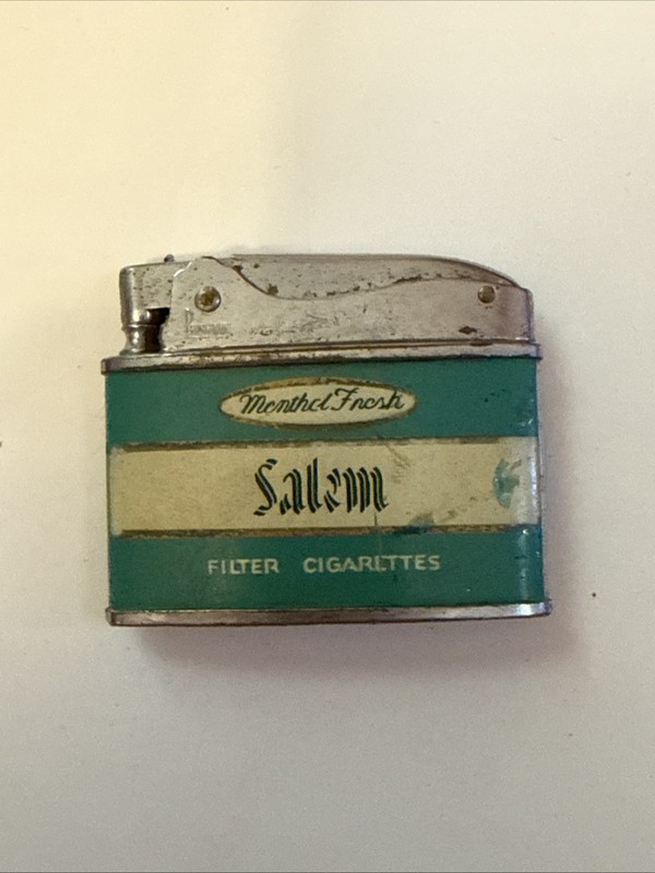 Vintage SALEM Menthol Fresh Cigarette Lighter Pack Tobacco Advertising Japan