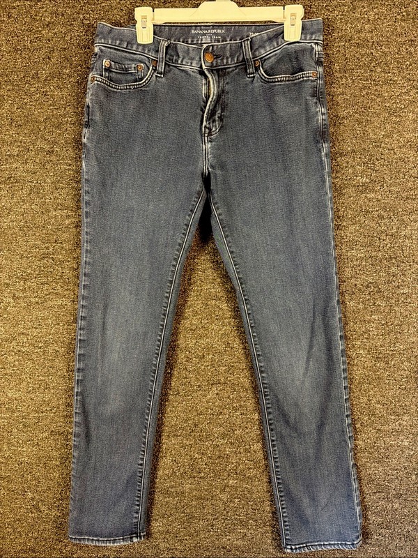 Banana Republic Jeans Women Blue Med Wash Mid Rise Skinny Stretch Denim W16 L27